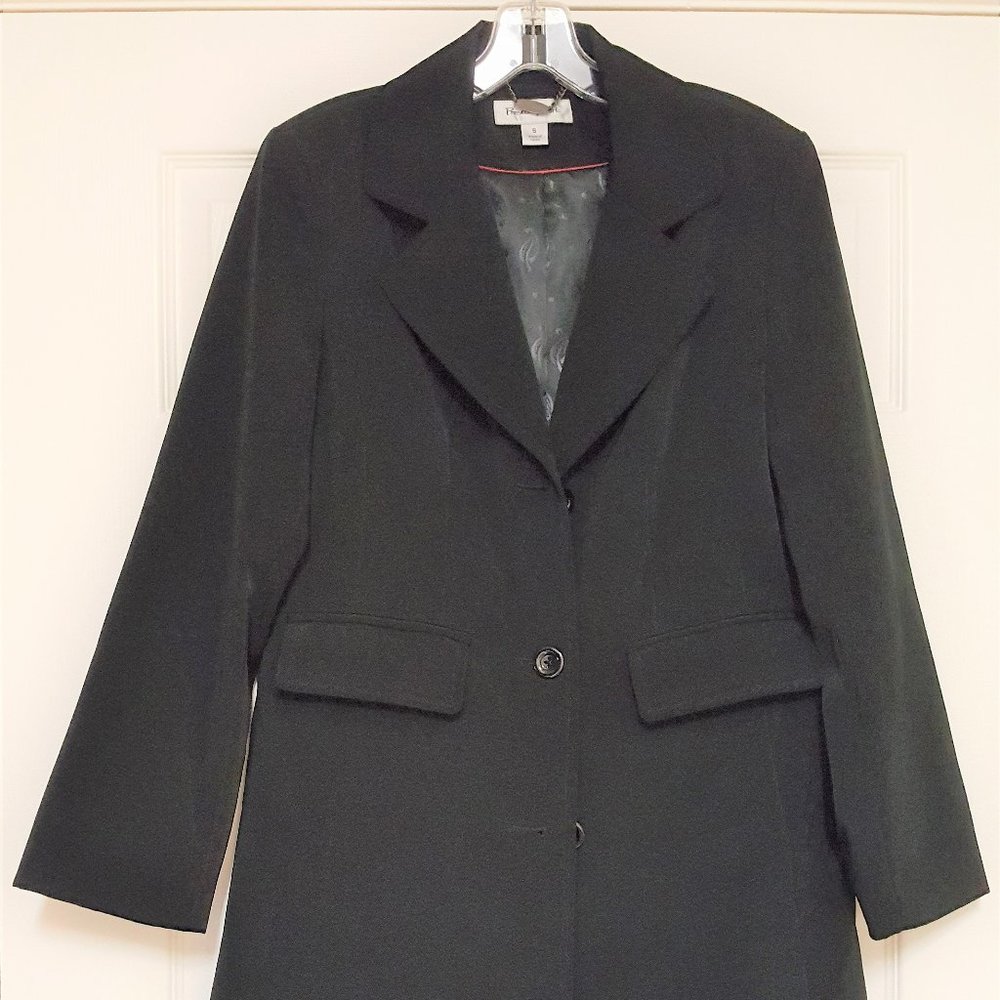 PRESTON & YORK BLACK POLYESTER TRENCH/RAIN COAT